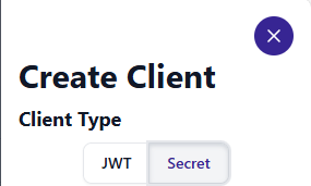 Select Client Type